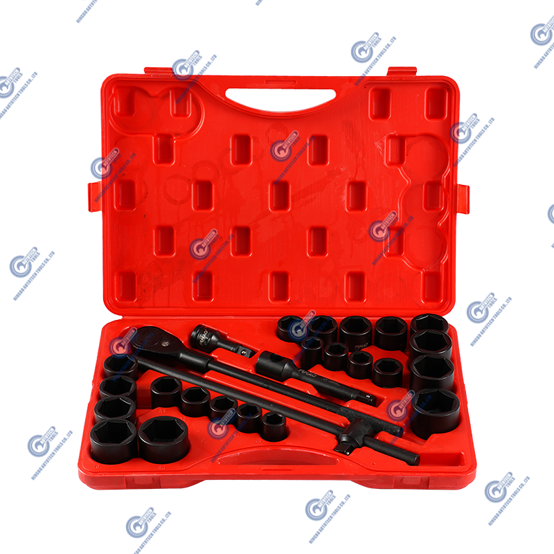 27 bucăți set de prize de impact de impact de 3/4 inci de unitate de 3/4 inci