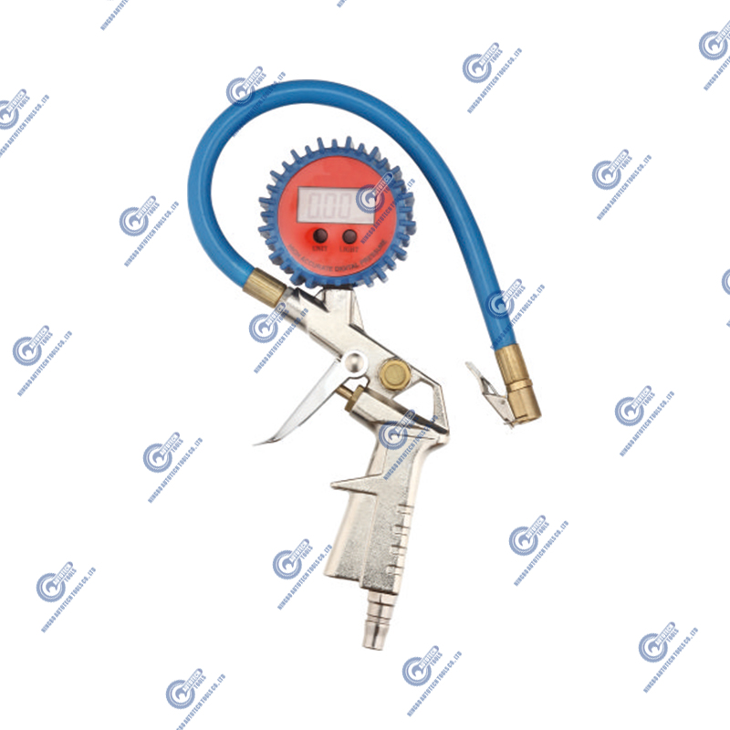TG-03D Digital Pneu Inflator cu ecartamentul de presiune al anvelopelor, 0-250 psi, Furtun de aer de 14 